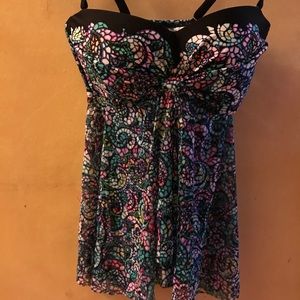 Profile by Gottex Tankini Top Sz 10 (34/36 c/d)